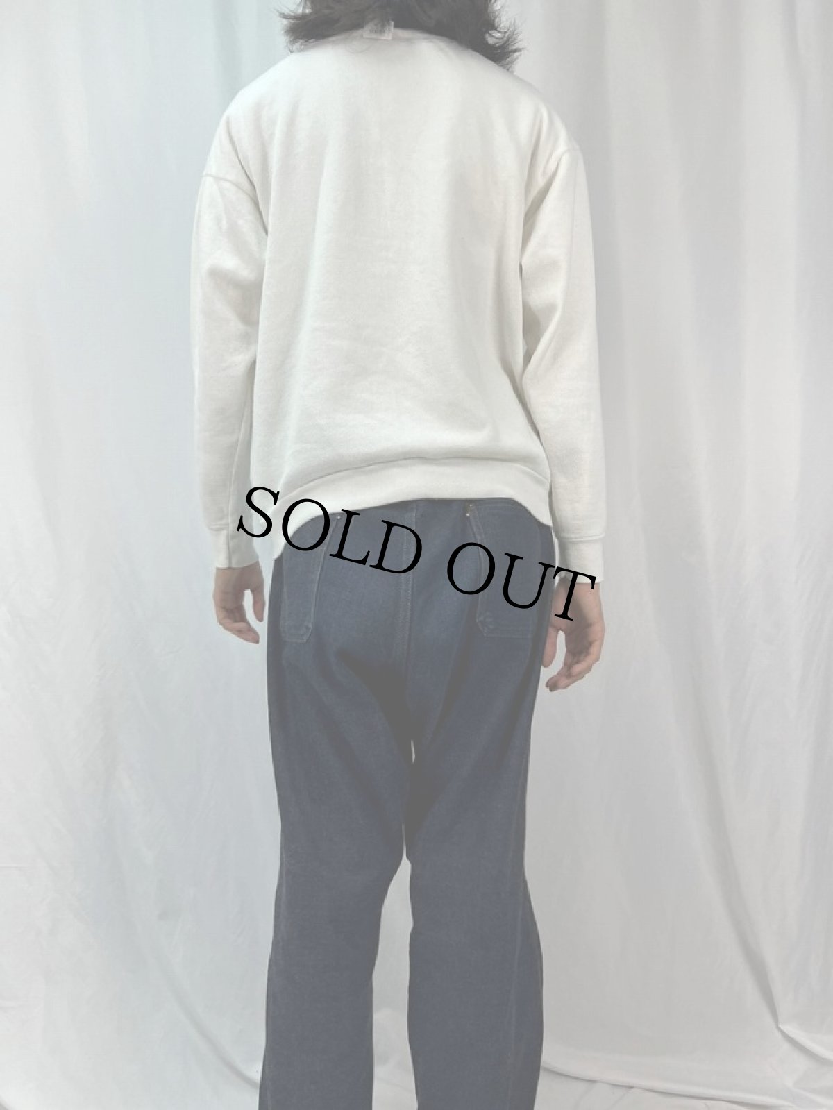 画像4: 90's USA製 ひまわりプリントスウェット L (4)