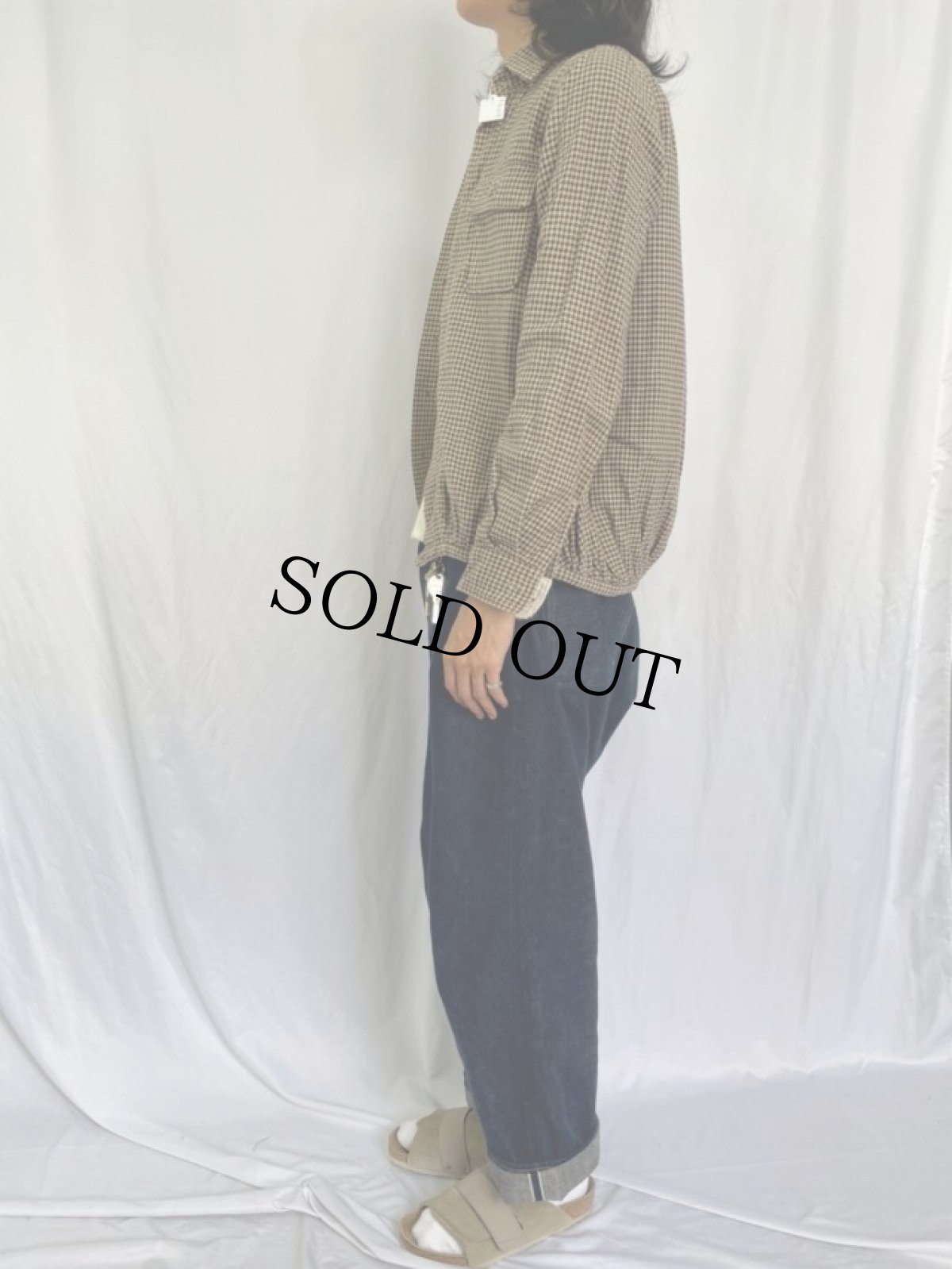 画像3: KAPITAL 千鳥格子柄 ネルシャツブルゾン S (3)