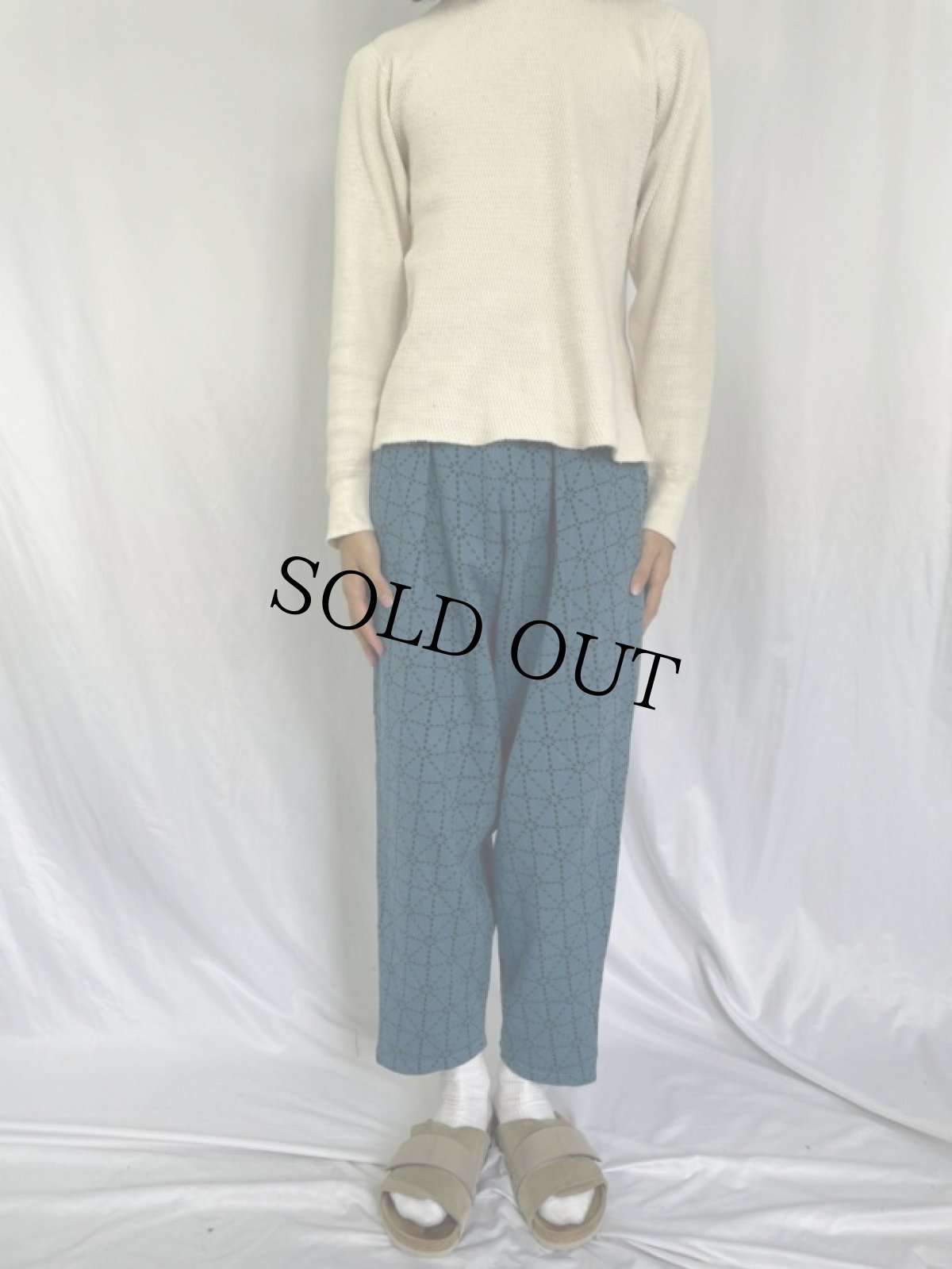 画像2: KAPITAL 道着刺し子天竺 イージーパンツ M (2)