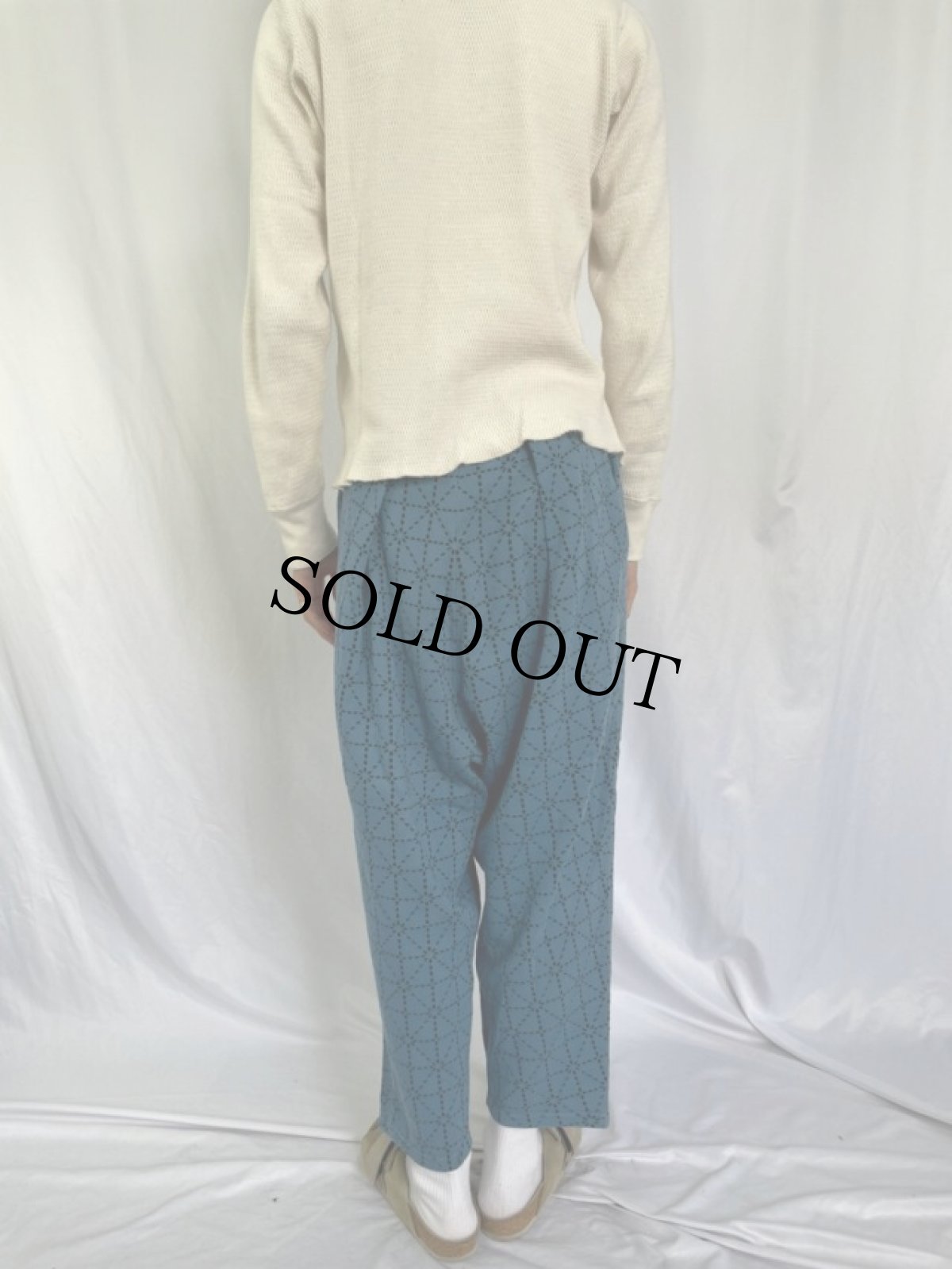 画像4: KAPITAL 道着刺し子天竺 イージーパンツ M (4)