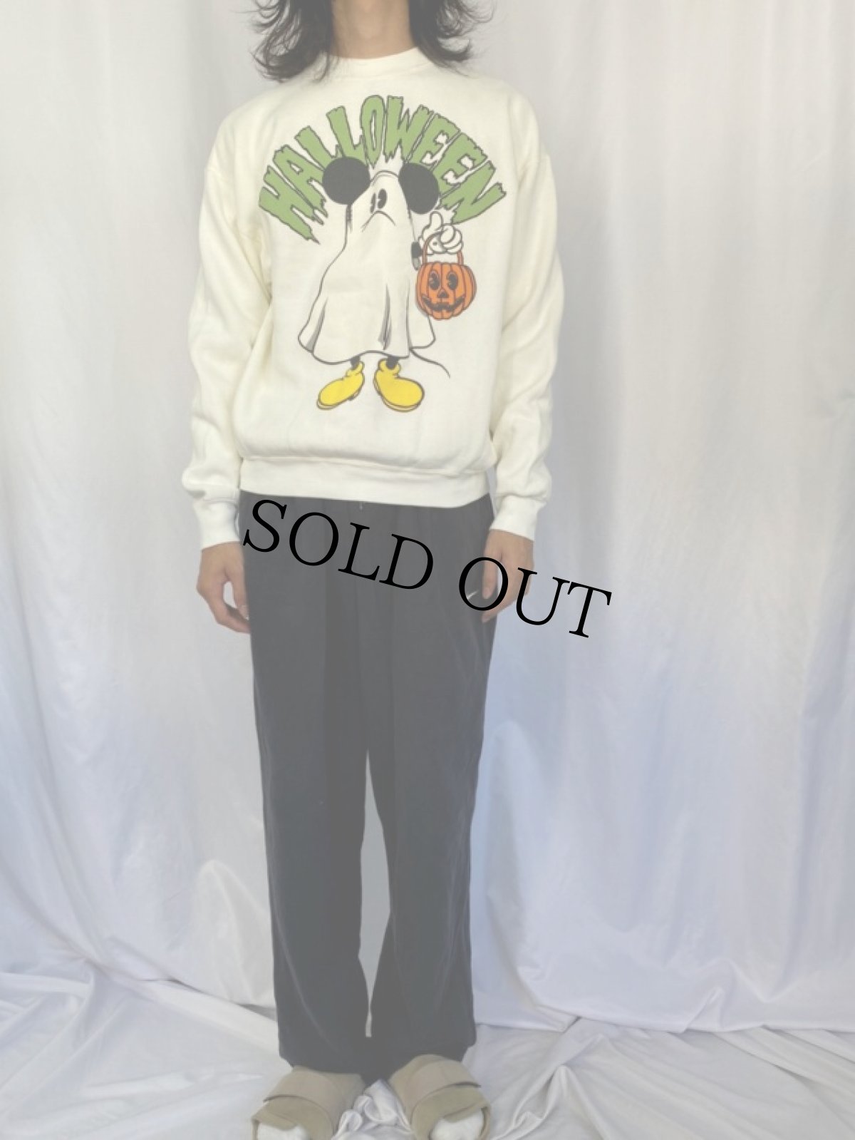 画像3: Disney MICKEY MOUSE "HALLOWEEN" キャラクタースウェット XL (3)
