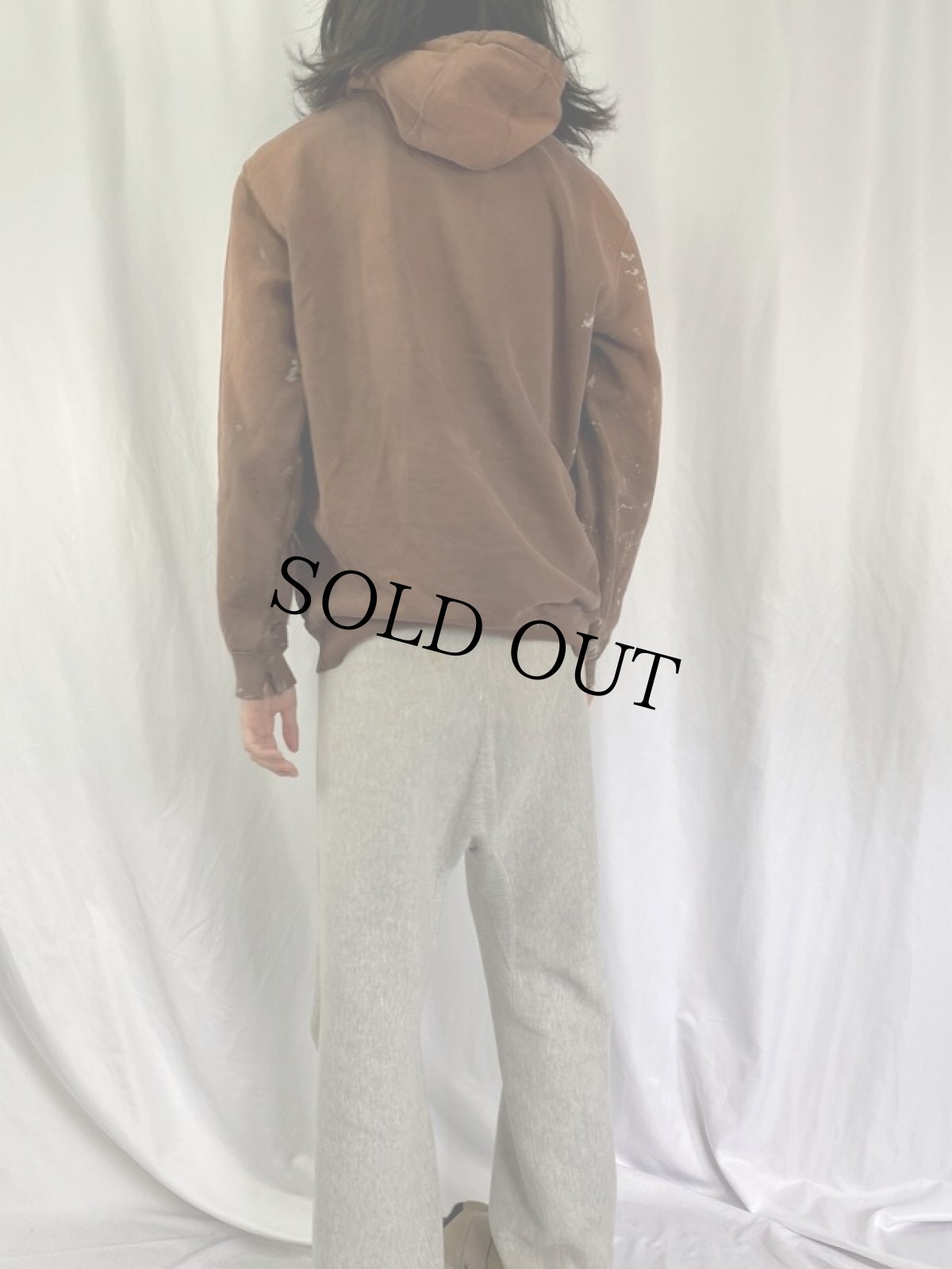 画像4: Carhartt ペンキペイント スウェットフーディ M (4)