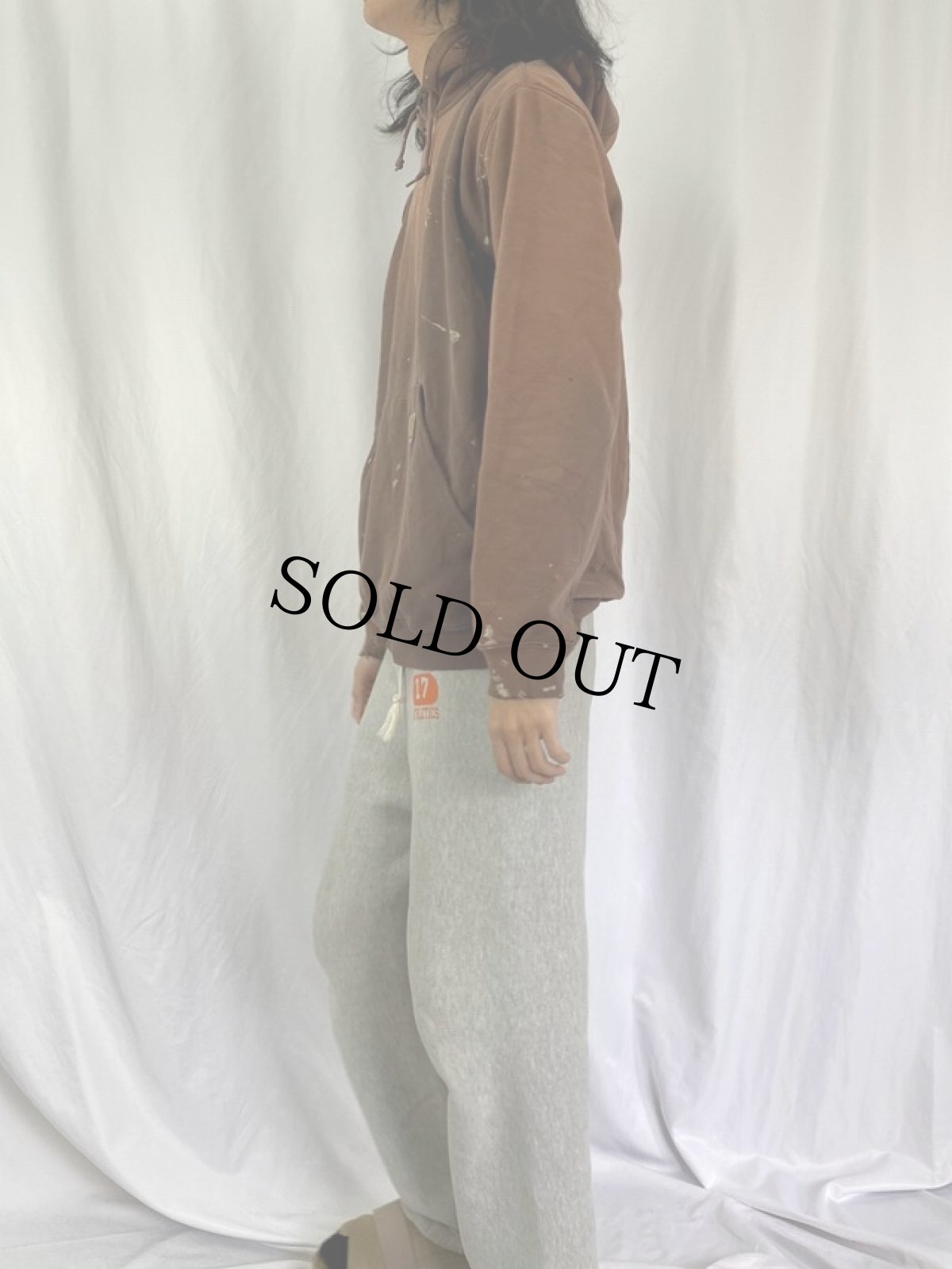 画像3: Carhartt ペンキペイント スウェットフーディ M (3)