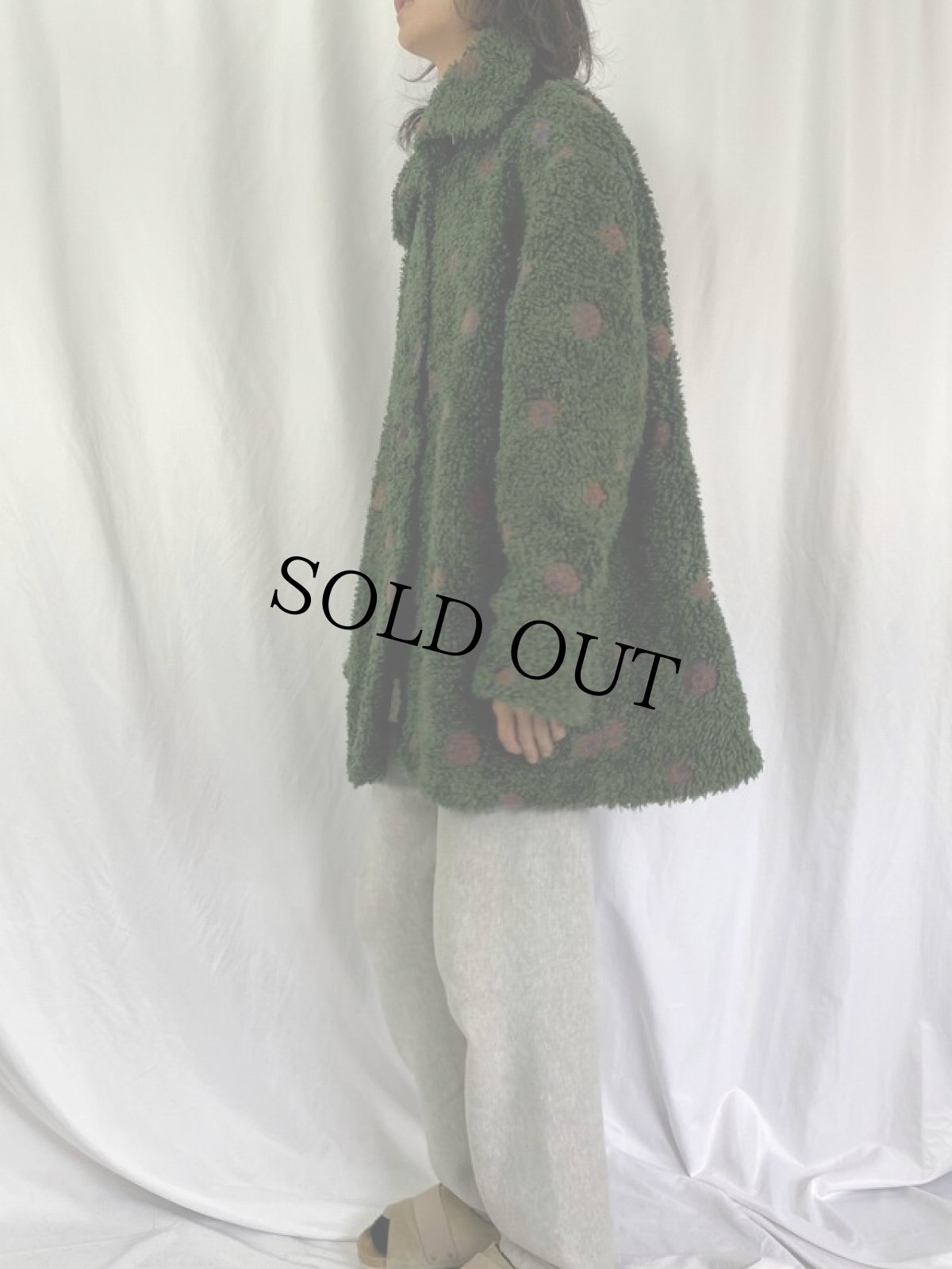 画像3: CANADA製 ドット柄 ボアコート (3)