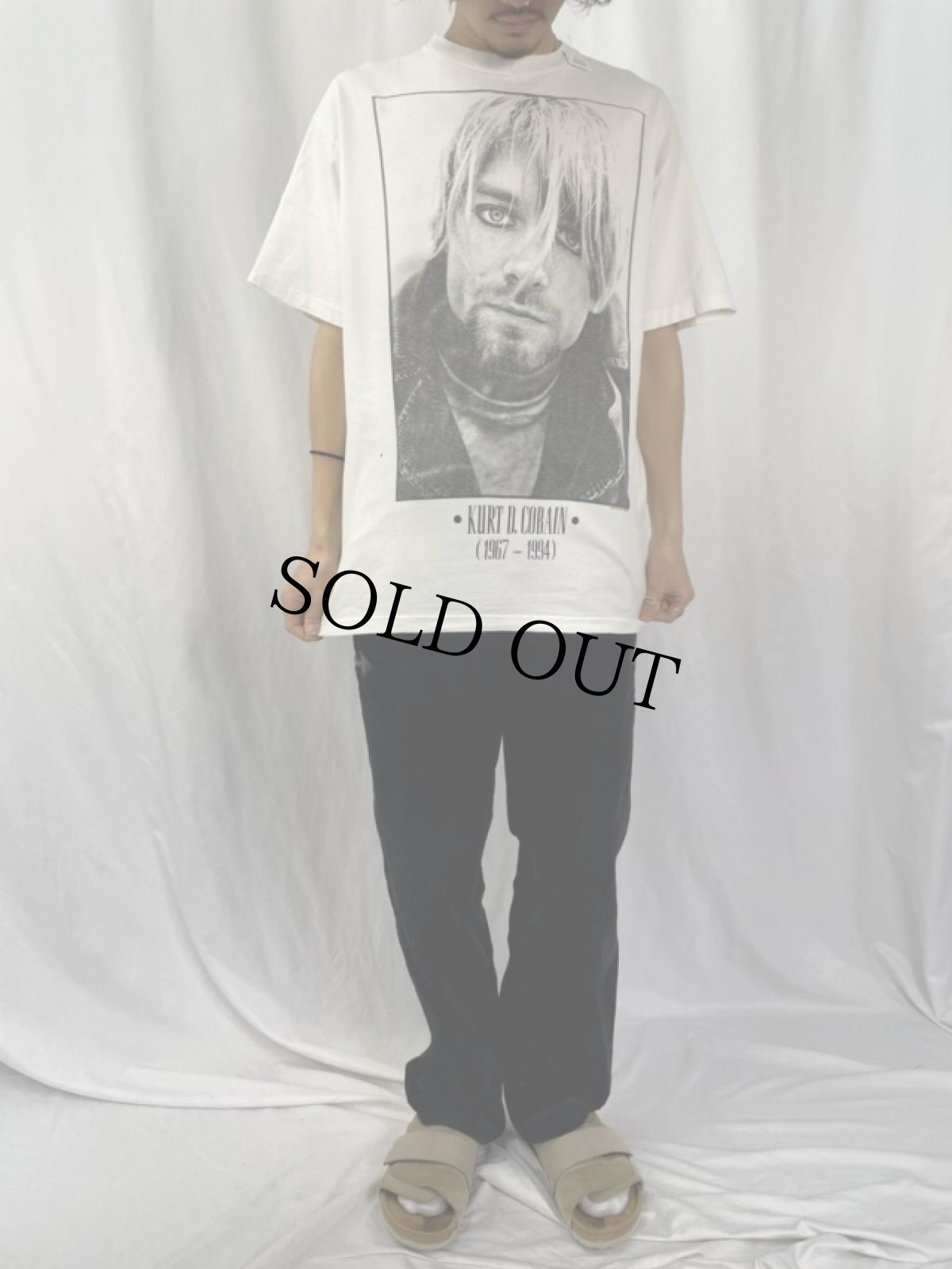 画像2: 90's KURT COBAIN USA製 "1967-1994" 追悼プリントTシャツ (2)