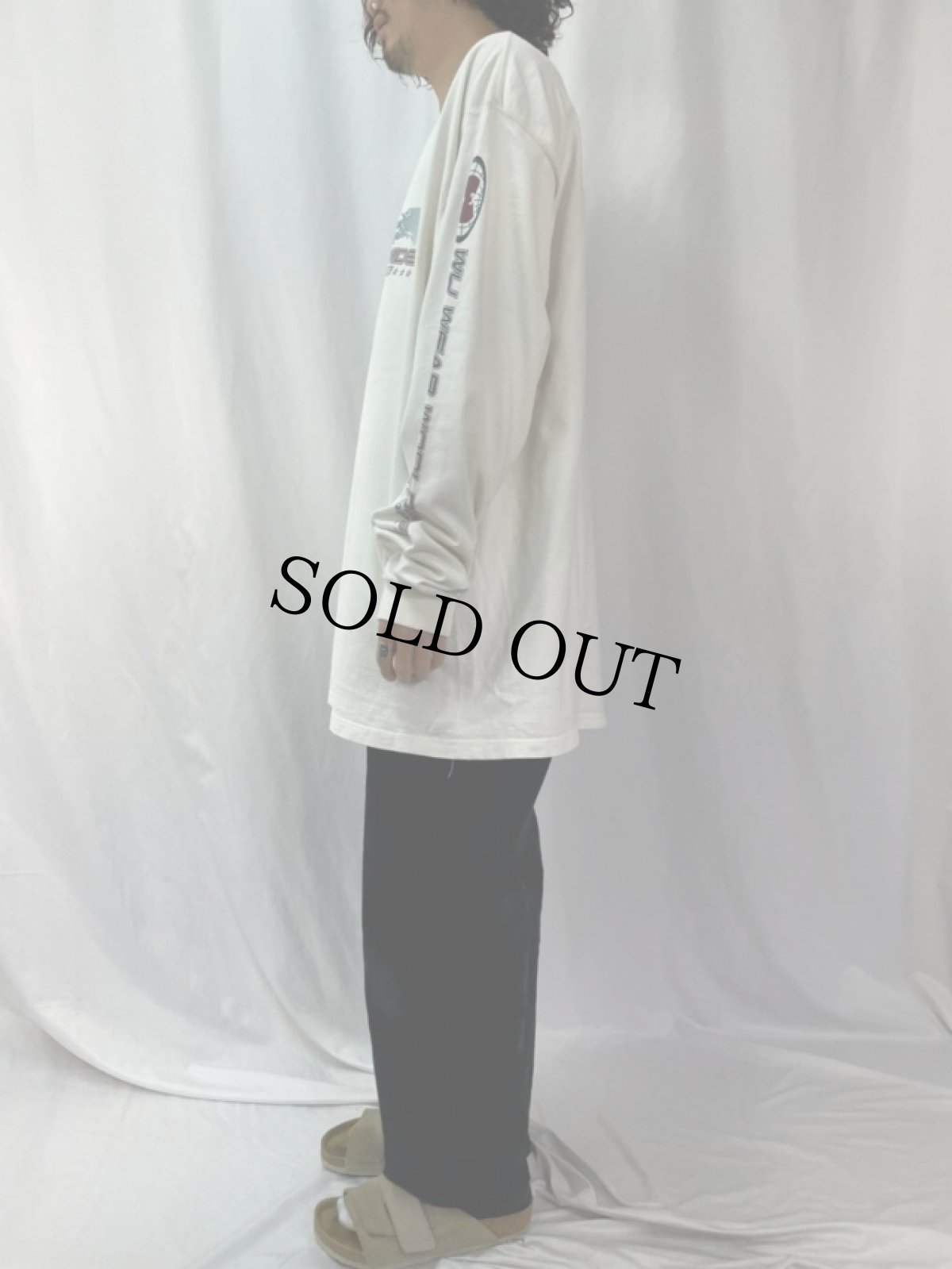 画像3: 90's WU WEAR USA製 "WORLDWIDE WINTER WARS" プリントロンT XXL (3)