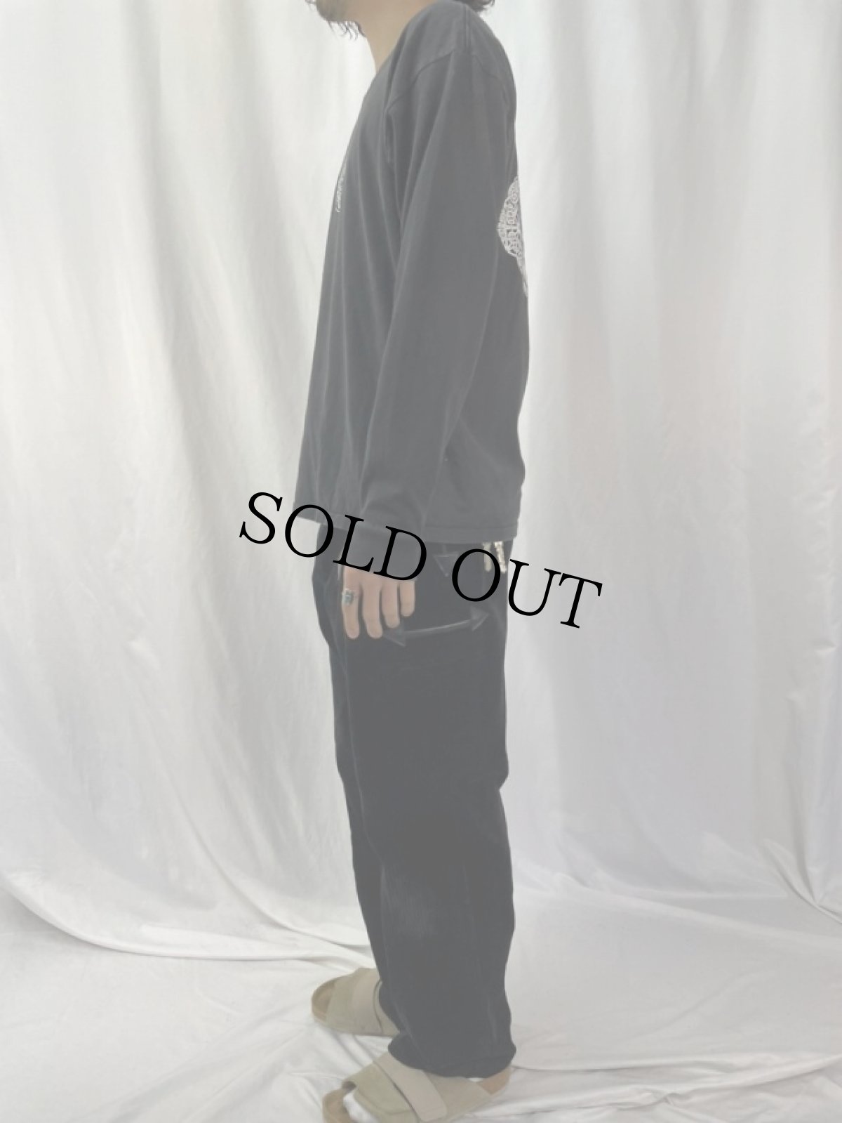 画像3: 90's FASHION VICTIM USA製 ケルトプリントロンT L (3)