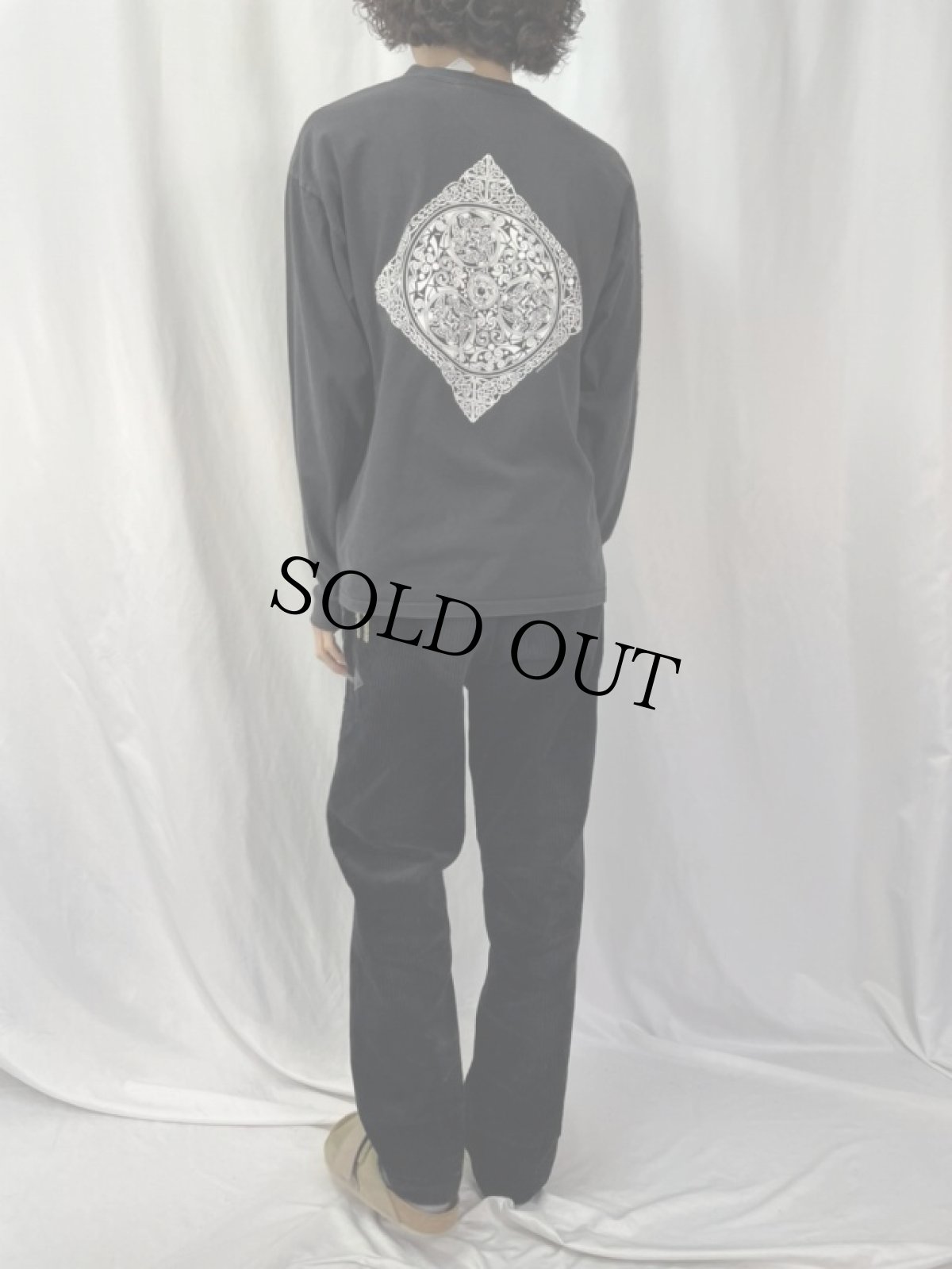 画像4: 90's FASHION VICTIM USA製 ケルトプリントロンT L (4)