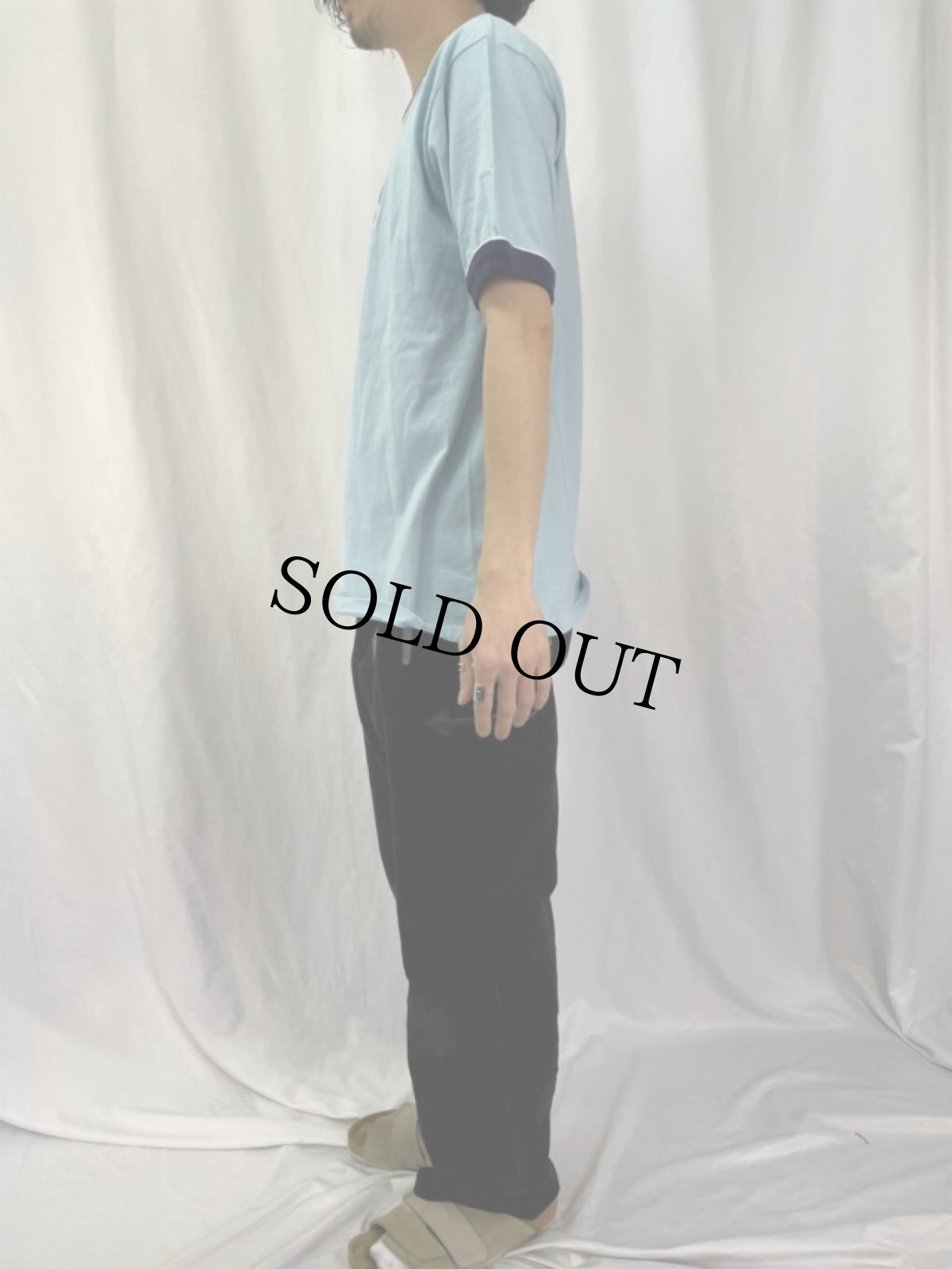 画像3: 90's STAR WARS USA製 "チューバッカ" ラメプリント リンガーTシャツ L (3)