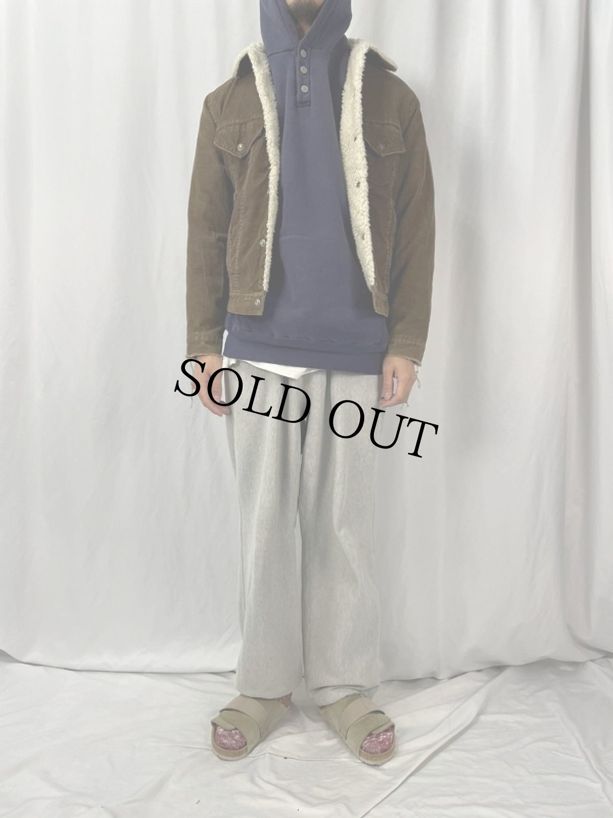 画像2: 70's Levi's USA製 70608-1529 コーデュロイボアジャケット SIZE38 BROWN (2)