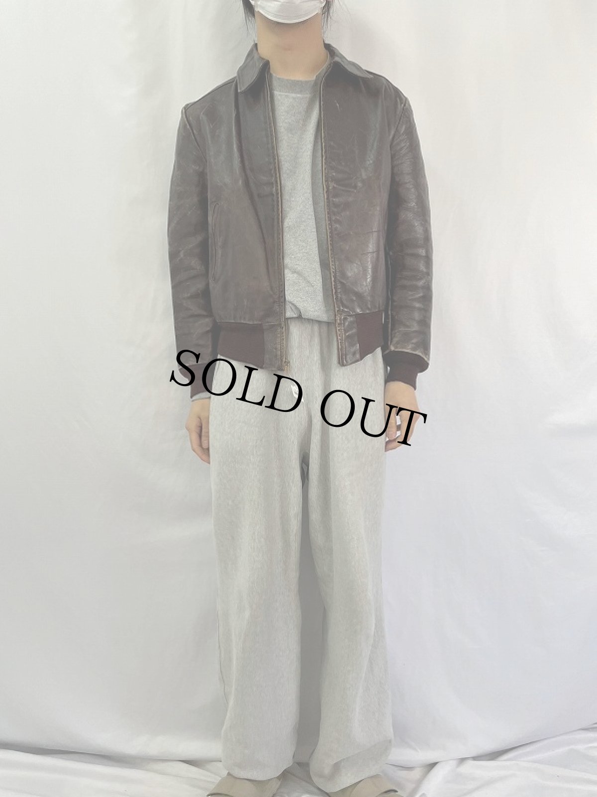 画像2: 50〜60's CALIFORNIAN レザージャケット SIZE38 (2)