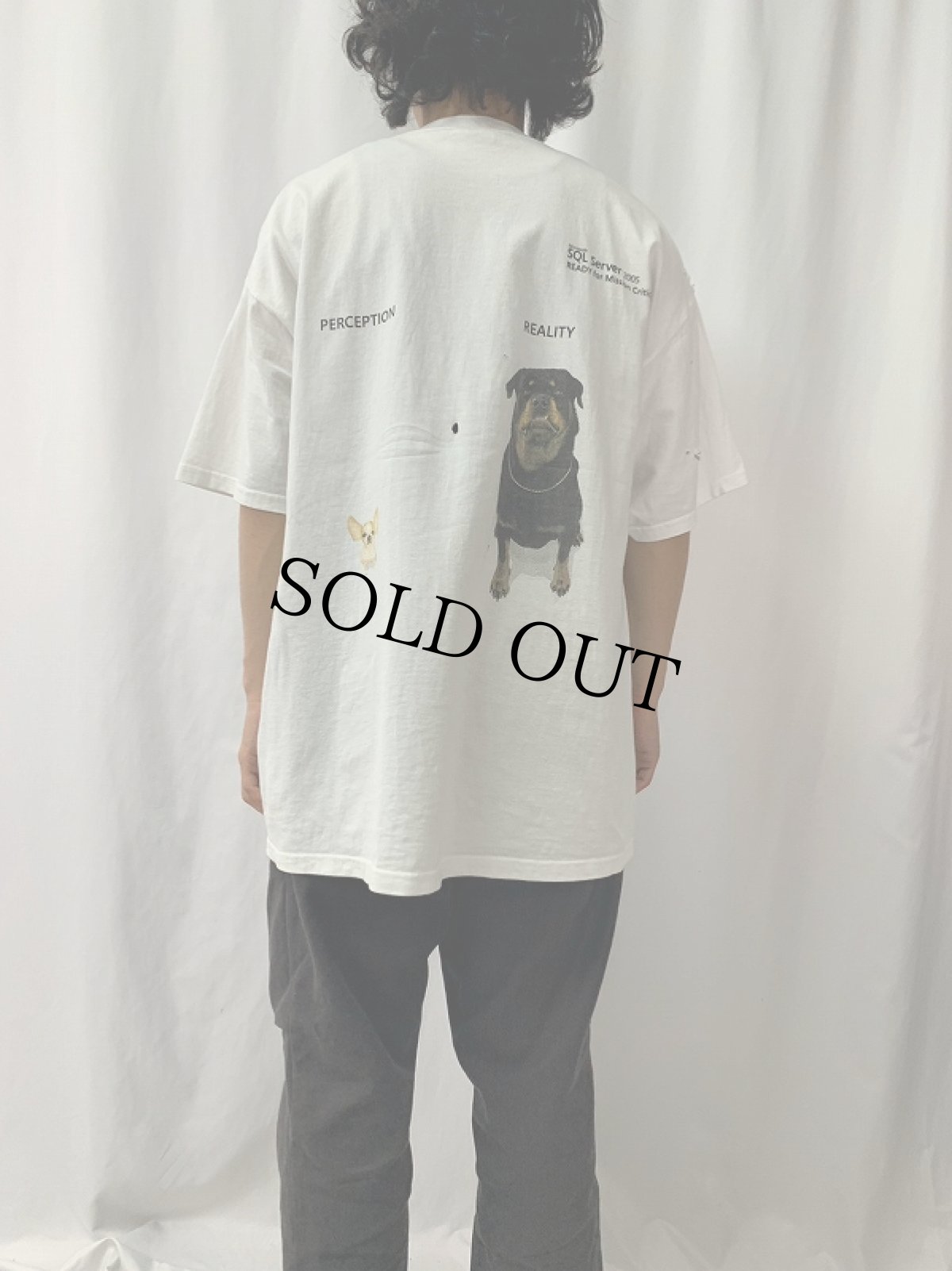 画像5: 2000's Microsoft SQL Server "NO MORE UNDERDOG" 犬プリント コンピューター企業Tシャツ XL (5)