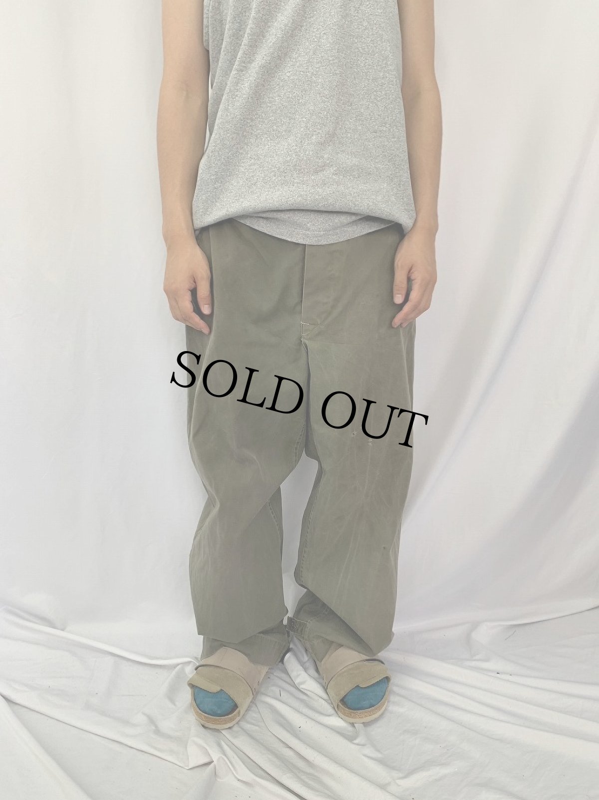 画像2: 40〜50's ノルウェー軍 M-43TYPE フィールドパンツ W32 (2)