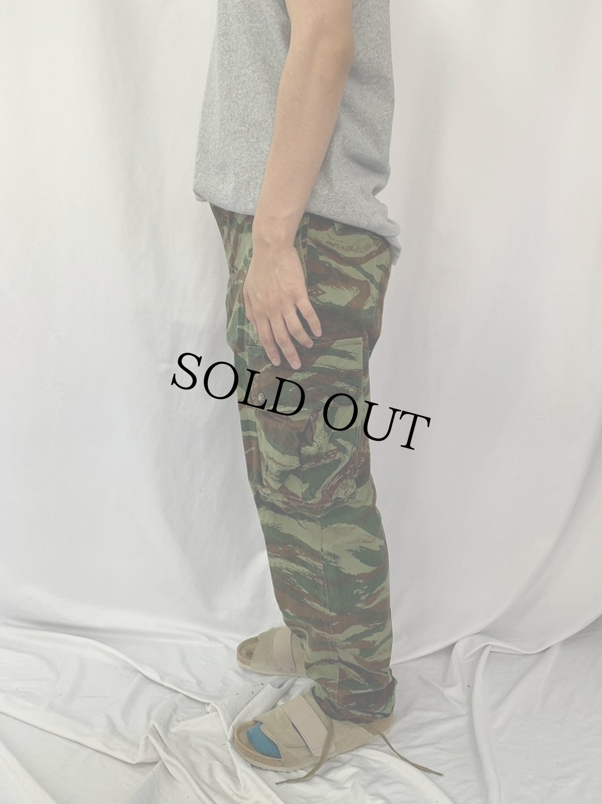 画像3: 50〜60's FRENCH ARMY TAP47/56 リザードカモ パラトルーパーパンツ W34 (3)