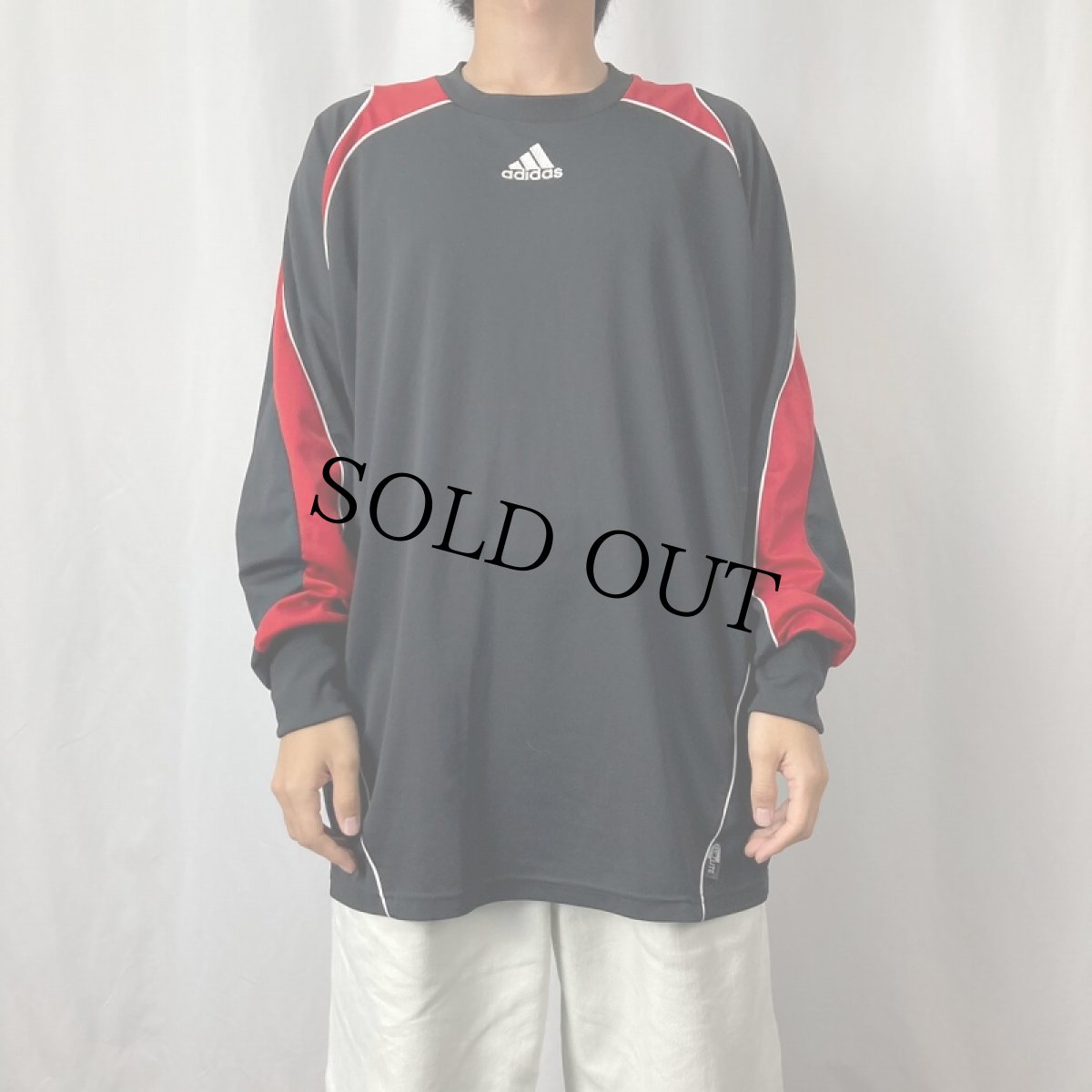 画像2: adidas ロゴ刺繍 キーパーシャツ BLACK XL (2)