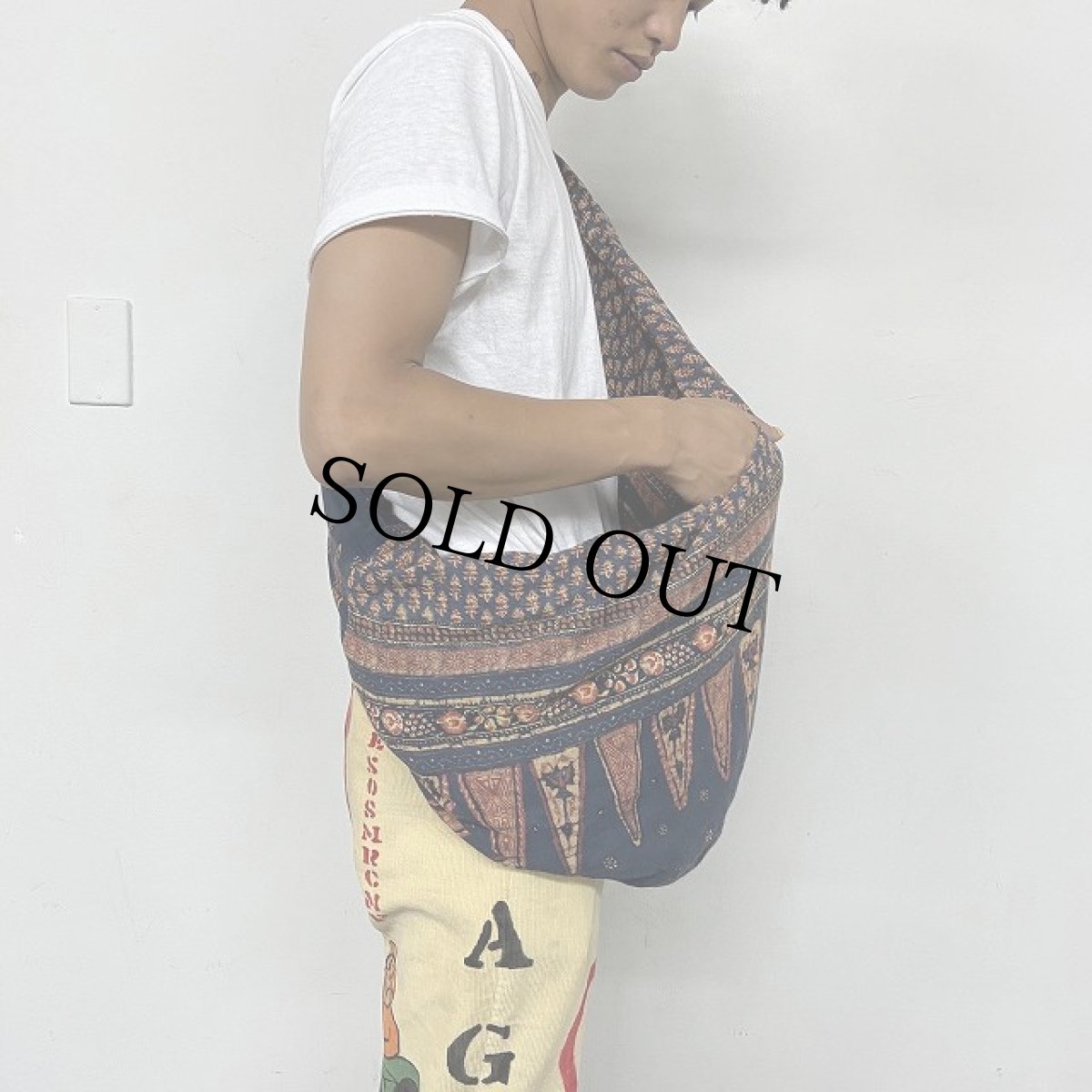 画像3: KAPITAL ネイティブ柄 コットンガーゼ スナフキンバッグ (3)