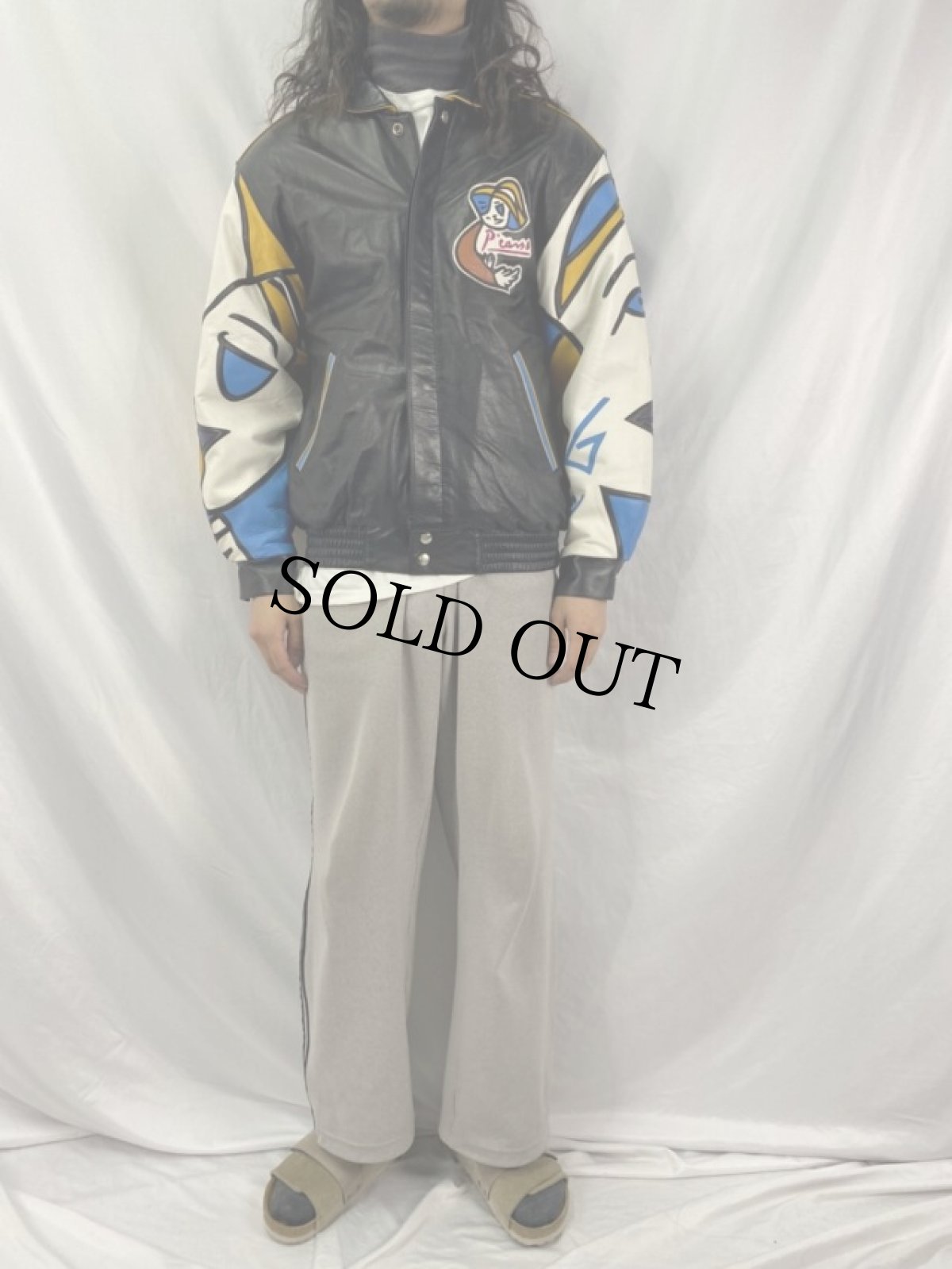 画像3: 90's JEFF HAMILTON "Picasso" レザージャケット S (3)