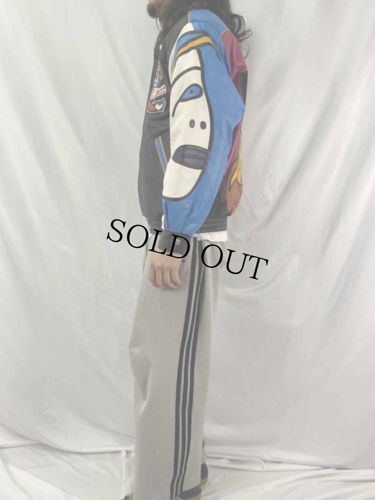 画像4: 90's JEFF HAMILTON "Picasso" レザージャケット S (4)