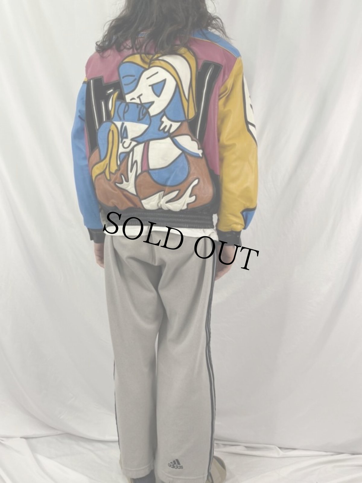 画像5: 90's JEFF HAMILTON "Picasso" レザージャケット S (5)