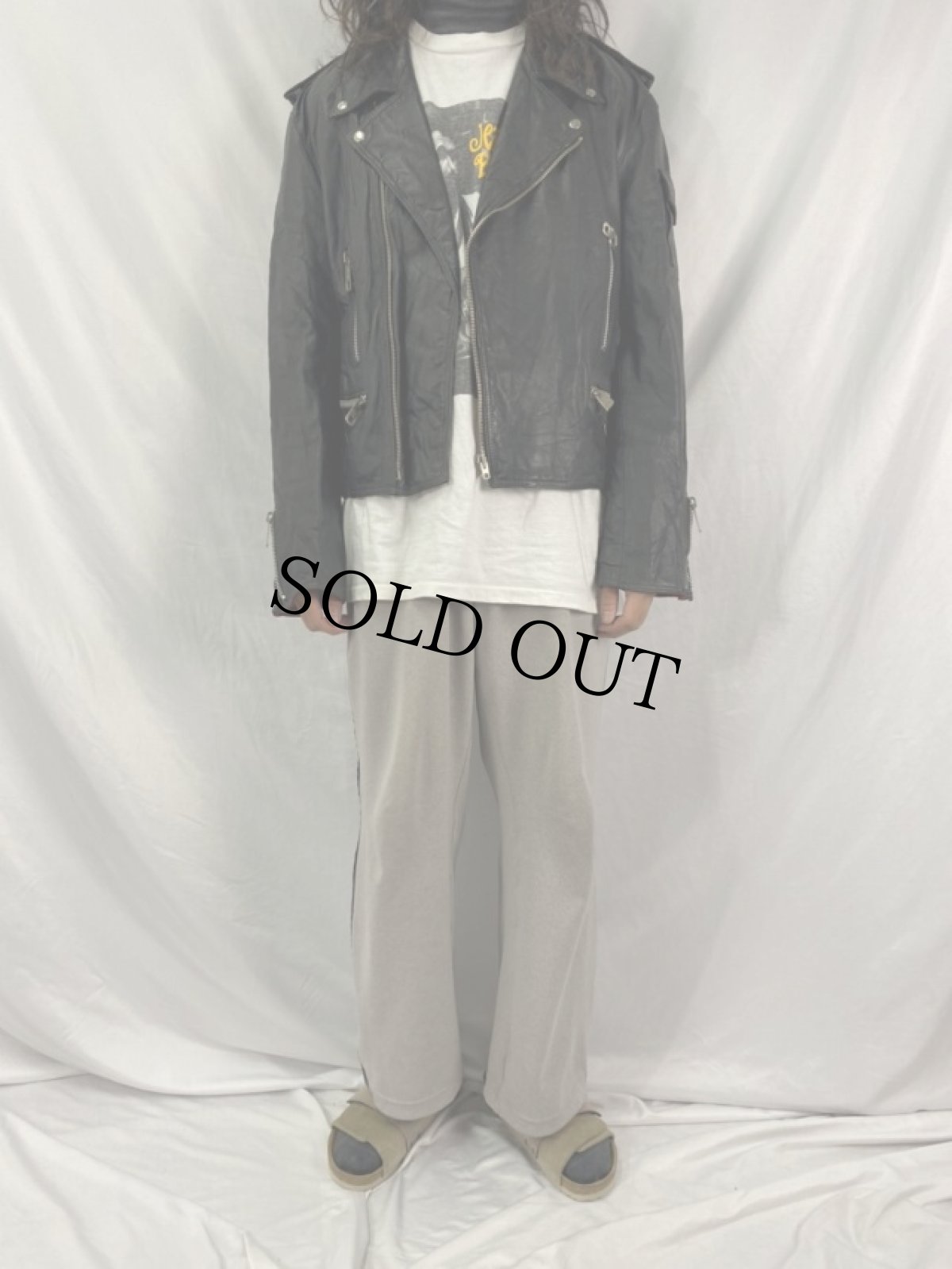 画像2: 80's CAMPRI MANX ダブルライダースジャケット 54 (2)