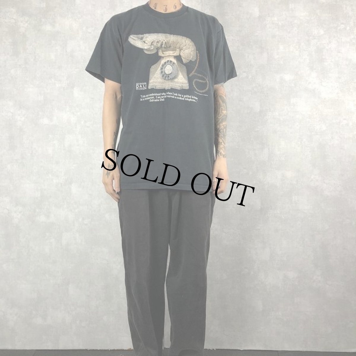 画像2: 90's  Salvador Dali "Lobster Telephone " アートTシャツ L (2)