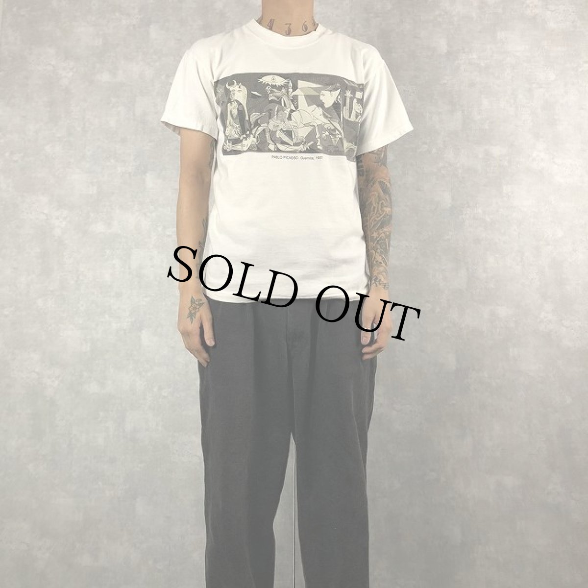 画像2: Pablo Picasso "Guernica" アートTシャツ S (2)