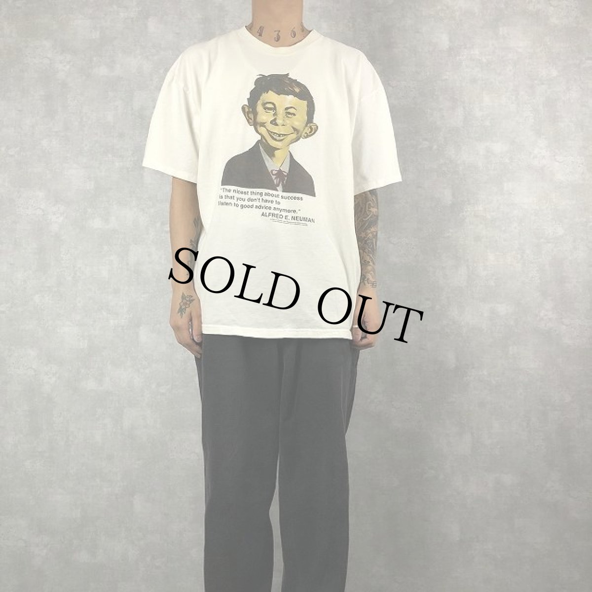 画像2: 90's MAD USA製 "ALFRED E.NEUMAN" イラストTシャツ XL (2)