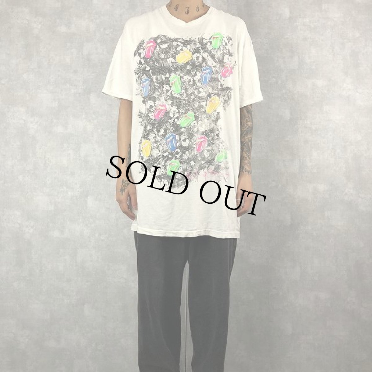 画像2: 1989 Rolling Stones "North American Tour" 大判プリント ロックバンドTシャツ (2)