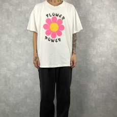 画像3: 90's Flower Power ヒッピーイラストTシャツ (3)