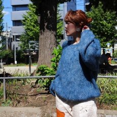 画像5: STRANGE TRIP "MIX MOHAIR BIG KNIT" GRAY×BLUE 【L】 (5)