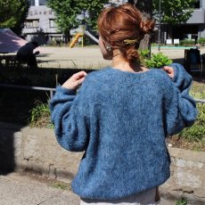 画像7: STRANGE TRIP "MIX MOHAIR BIG KNIT" GRAY×BLUE 【L】 (7)