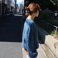 画像8: STRANGE TRIP "MIX MOHAIR BIG KNIT" GRAY×BLUE 【L】 (8)