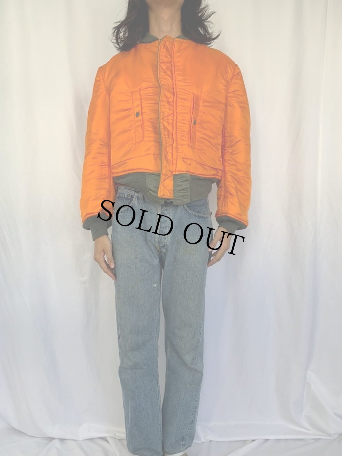 画像6: 70's U.S.AIR FORCE "MA-1 E-TYPE" フライングジャケット LARGE (6)