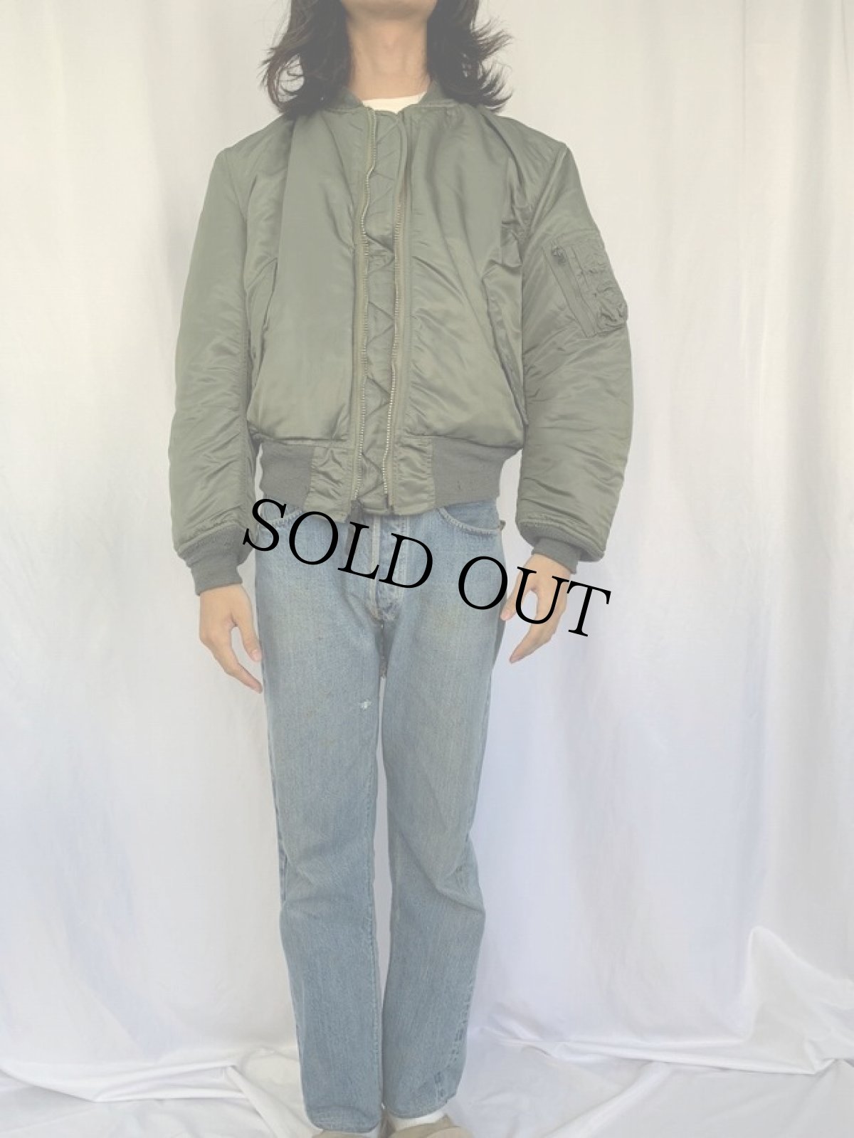 画像3: 70's U.S.AIR FORCE "MA-1 E-TYPE" フライングジャケット LARGE (3)