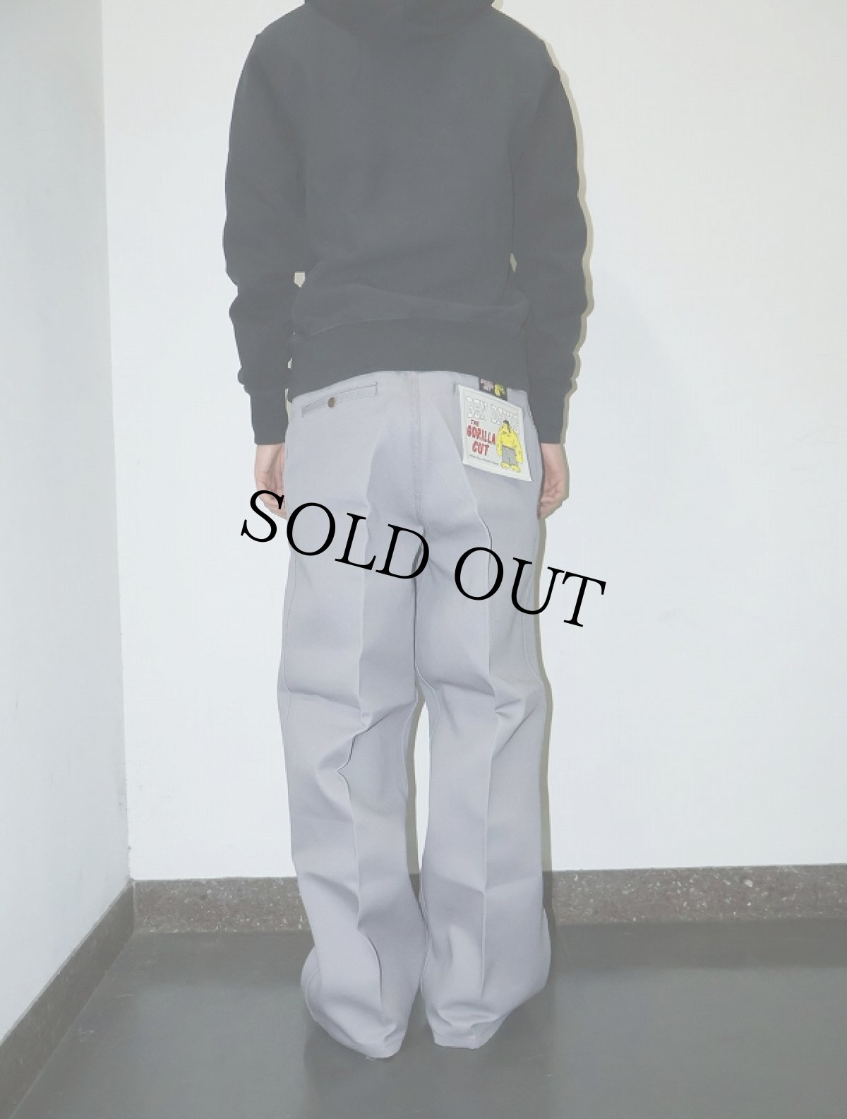 画像5: BEN DAVIS "THE GORILLA CUT" ゴリラカットパンツ LT. GREY フラッシャー付き未使用品 W34 L30 (5)