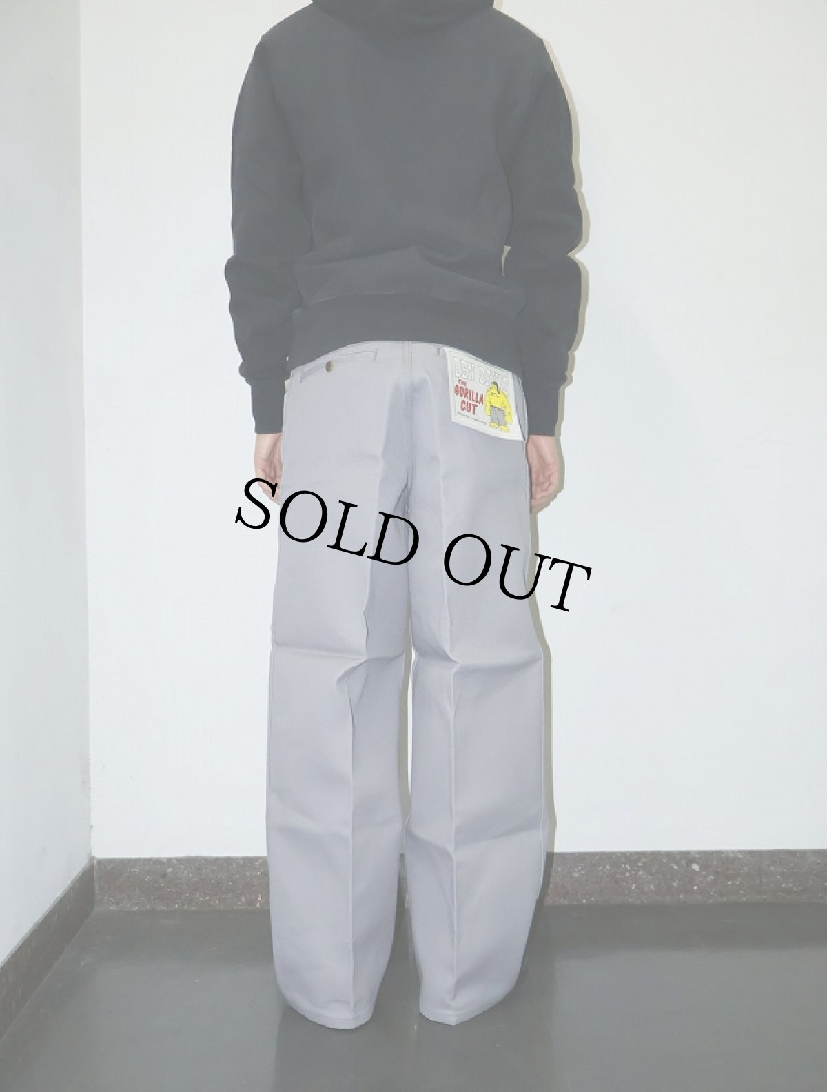 画像6: BEN DAVIS "THE GORILLA CUT" ゴリラカットパンツ LT. GREY フラッシャー付き未使用品 W32 L30 (6)