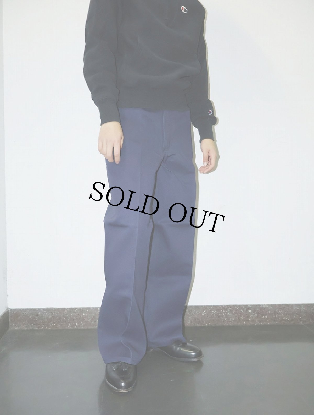 画像1: BEN DAVIS "THE GORILLA CUT" ゴリラカットパンツ NAVY フラッシャー付き未使用品 W32 L30 (1)