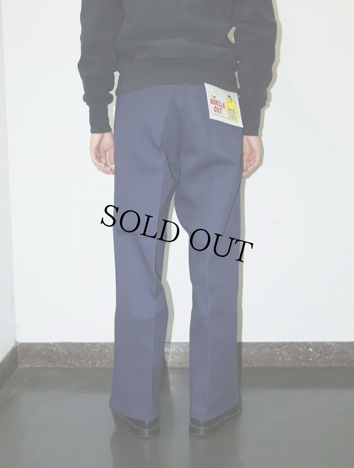 画像8: BEN DAVIS "THE GORILLA CUT" ゴリラカットパンツ NAVY フラッシャー付き未使用品 W30 L30 (8)