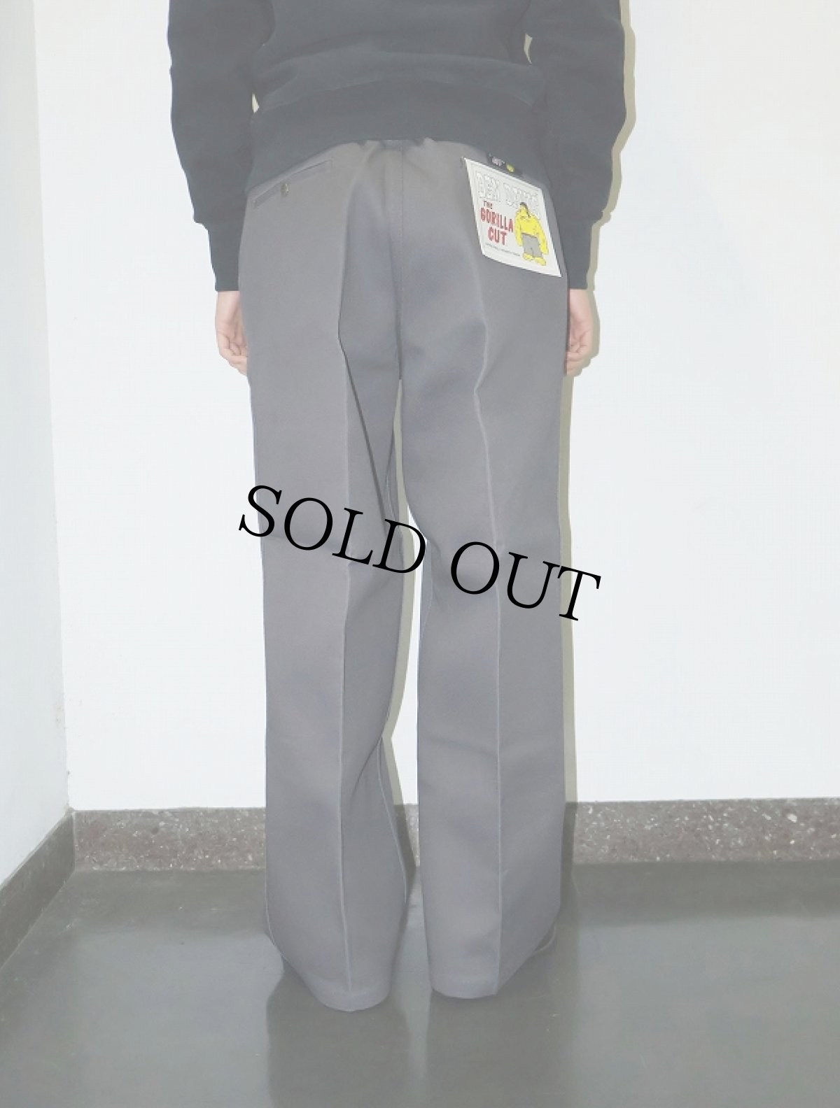 画像4: BEN DAVIS "THE GORILLA CUT" ゴリラカットパンツ CHARCOAL フラッシャー付き未使用品 W36 L30 (4)