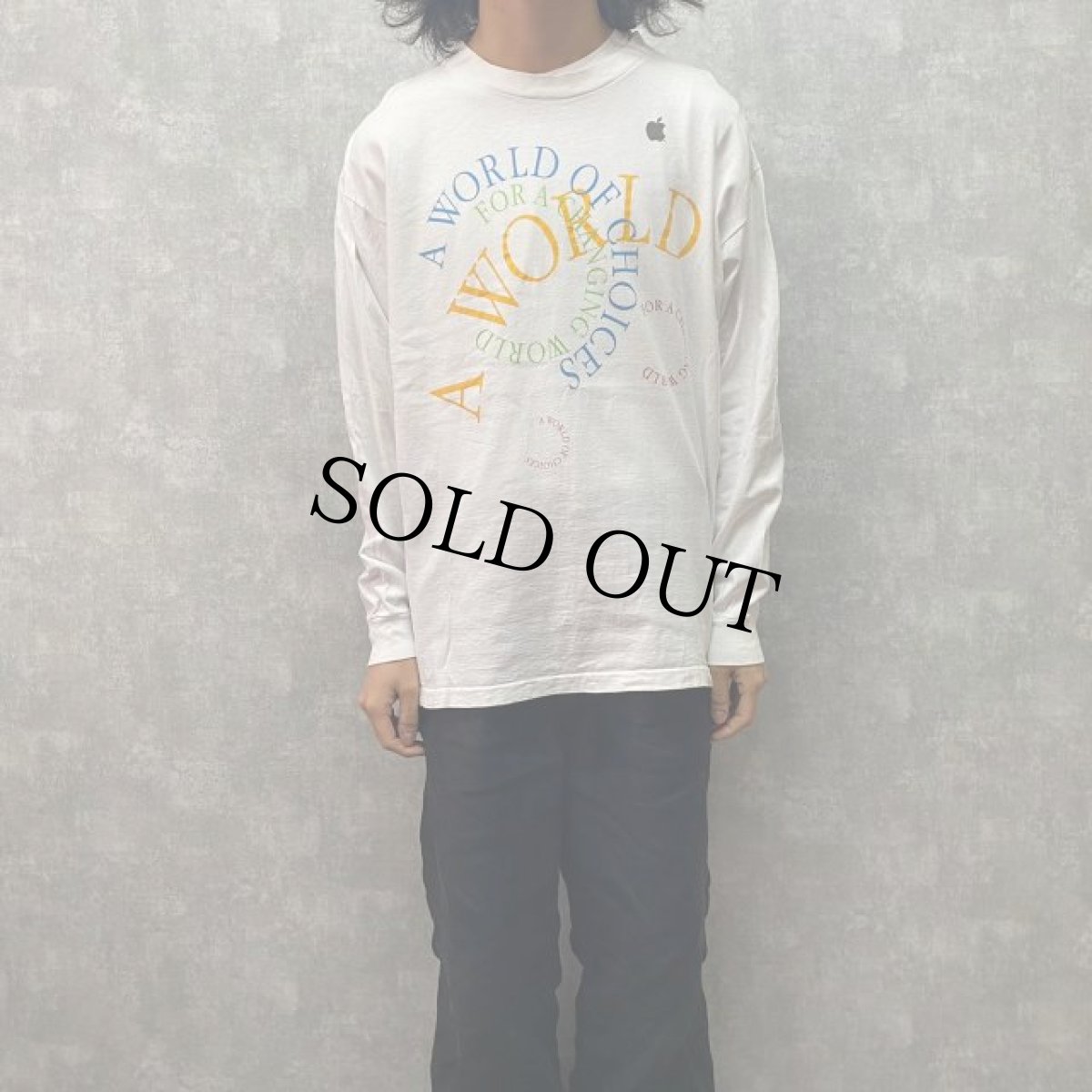 画像2: 90's Apple USA製 "A WORLD OF CHOICES" プリントロンT XL (2)
