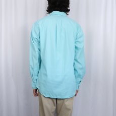画像3: Ralph Lauern "CUSTOM FIT" ストライプ柄織り コットンボタンダウンシャツ L (3)