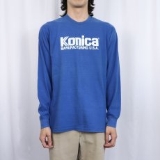 画像2: 80's Konica USA製 企業ロゴプリントロンT L (2)