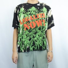画像3: 90's "LEGALIZE NOW!" タイダイ ガンジャプリントTシャツ ONESIZE (3)