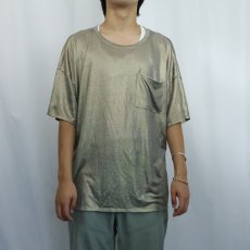 画像2: VERSONA ラメ糸 無地ポケットTシャツ XXL (2)