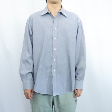画像2: Yves Saint-Laurent ストライプ柄 コットンシャツ SIZE16 1/2 (2)
