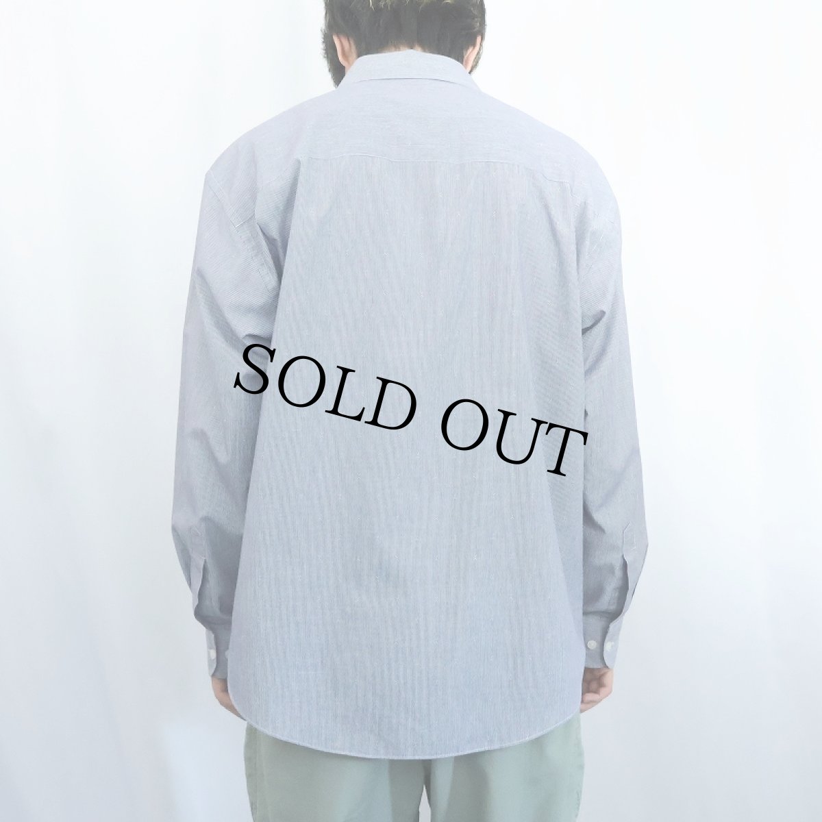 画像3: Yves Saint-Laurent ストライプ柄 コットンシャツ SIZE16 1/2 (3)