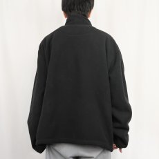 画像3: 90's POLO SPORT Ralph Lauren ロゴ刺繍 ハーフジップ フリースジャケット BLACK XXL (3)