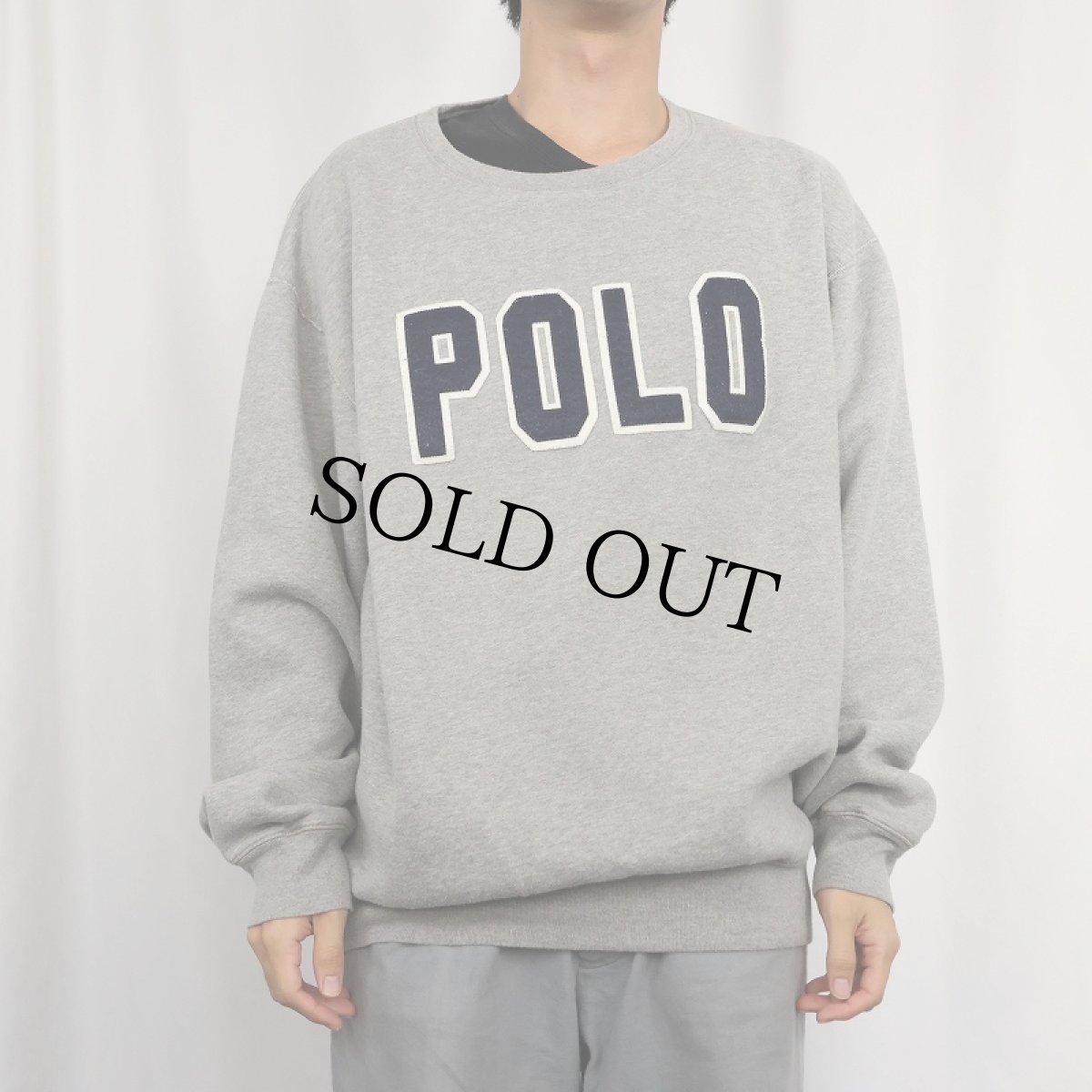 画像2: 90's POLO SPORT Ralph Lauren ロゴワッペン付き スウェット L (2)