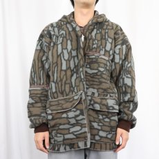 画像2: CLASSIC CAVES トレバークカモ柄 フリースジップパーカー (2)