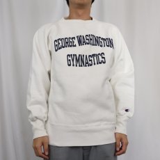 画像2: 90's Champion REVERSE WEAVE USA製 "GEORGE WASHINGTON GYMNASTICS" プリントスウェット L (2)